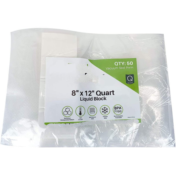 ForeverBest 50 8" X 12" Liquid Block Quart Vacuum Sealer Bags